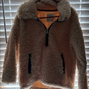 Abercrombie & Fitch Cream Sherpa Sweater